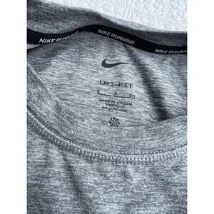 Nike Running Dri-Fit long sleeve gray crewneck top, men's size S